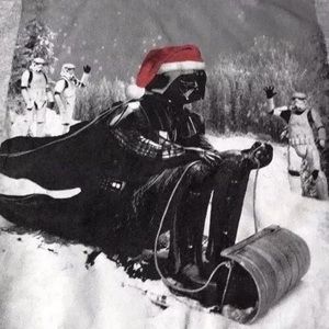 star wars darth vader sleding christmas Tshirt xxl